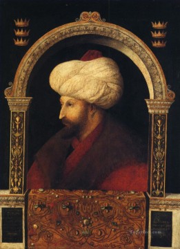  HM Lienzo - Retrato de Mehmer II Renacimiento Giovanni Bellini